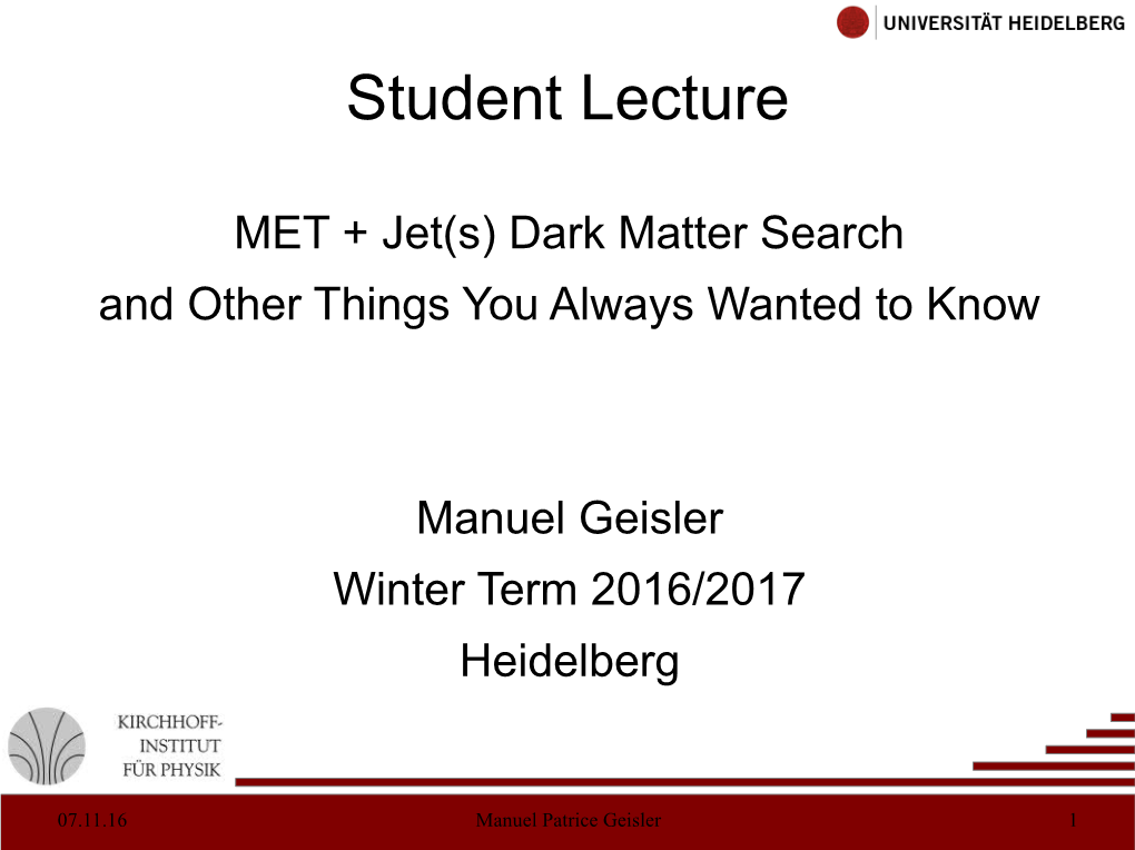 Student Lecture