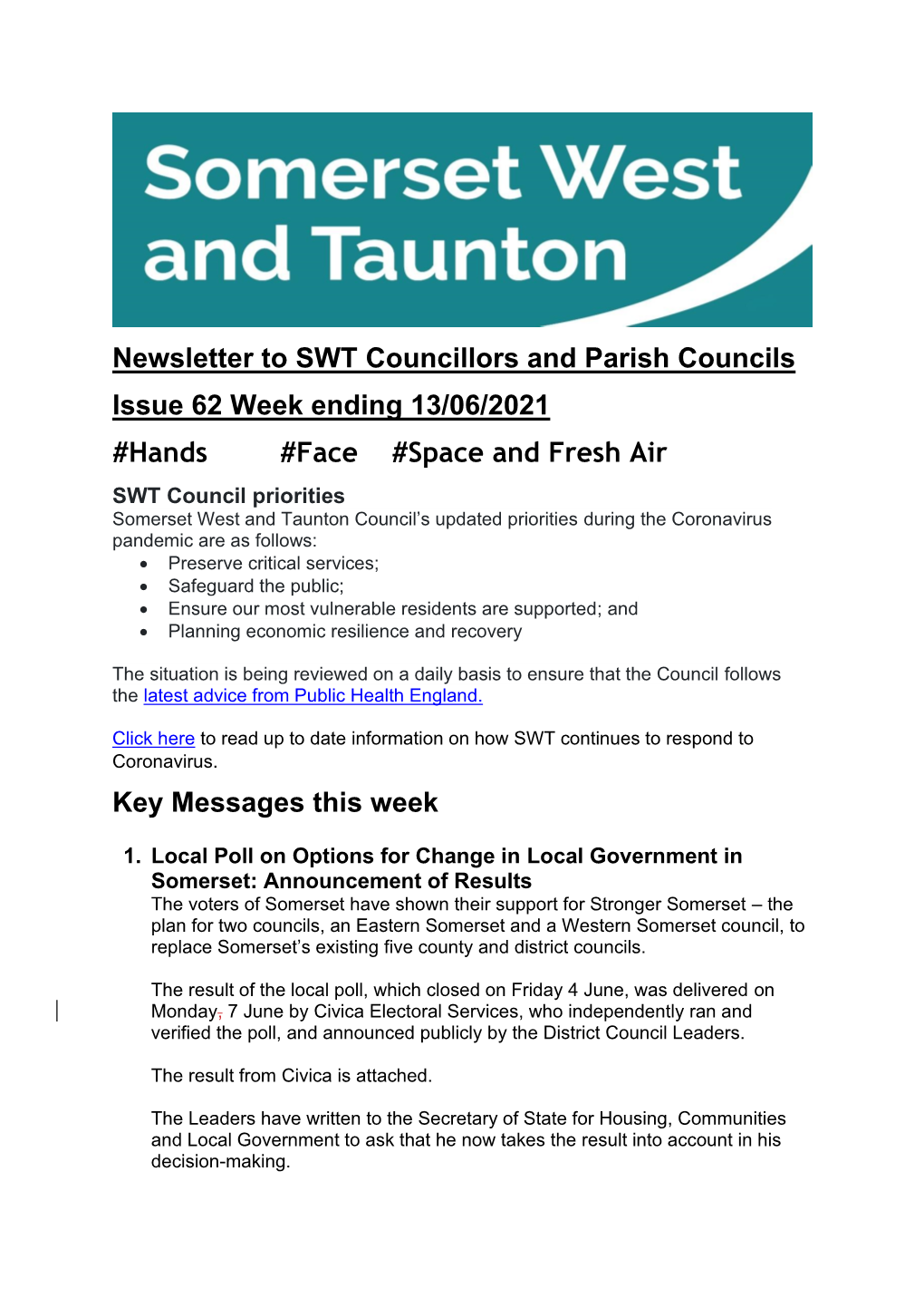 SWT Newsletter Edition 62