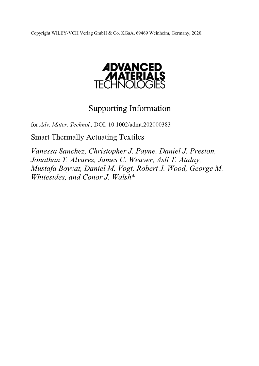 Supporting Information for Adv