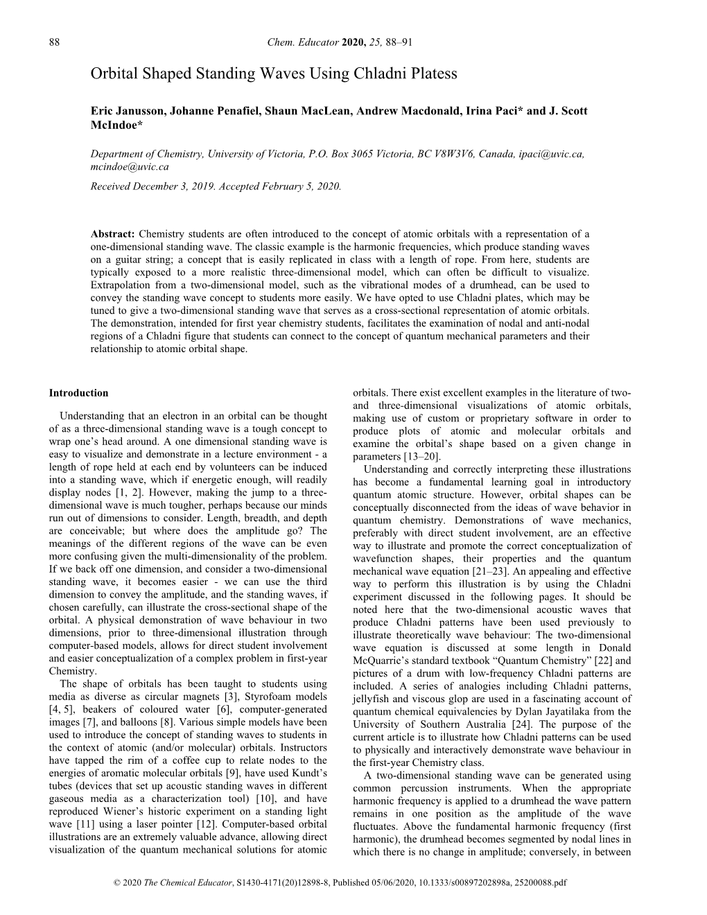 Orbital Shaped Standing Waves Using Chladni Platess