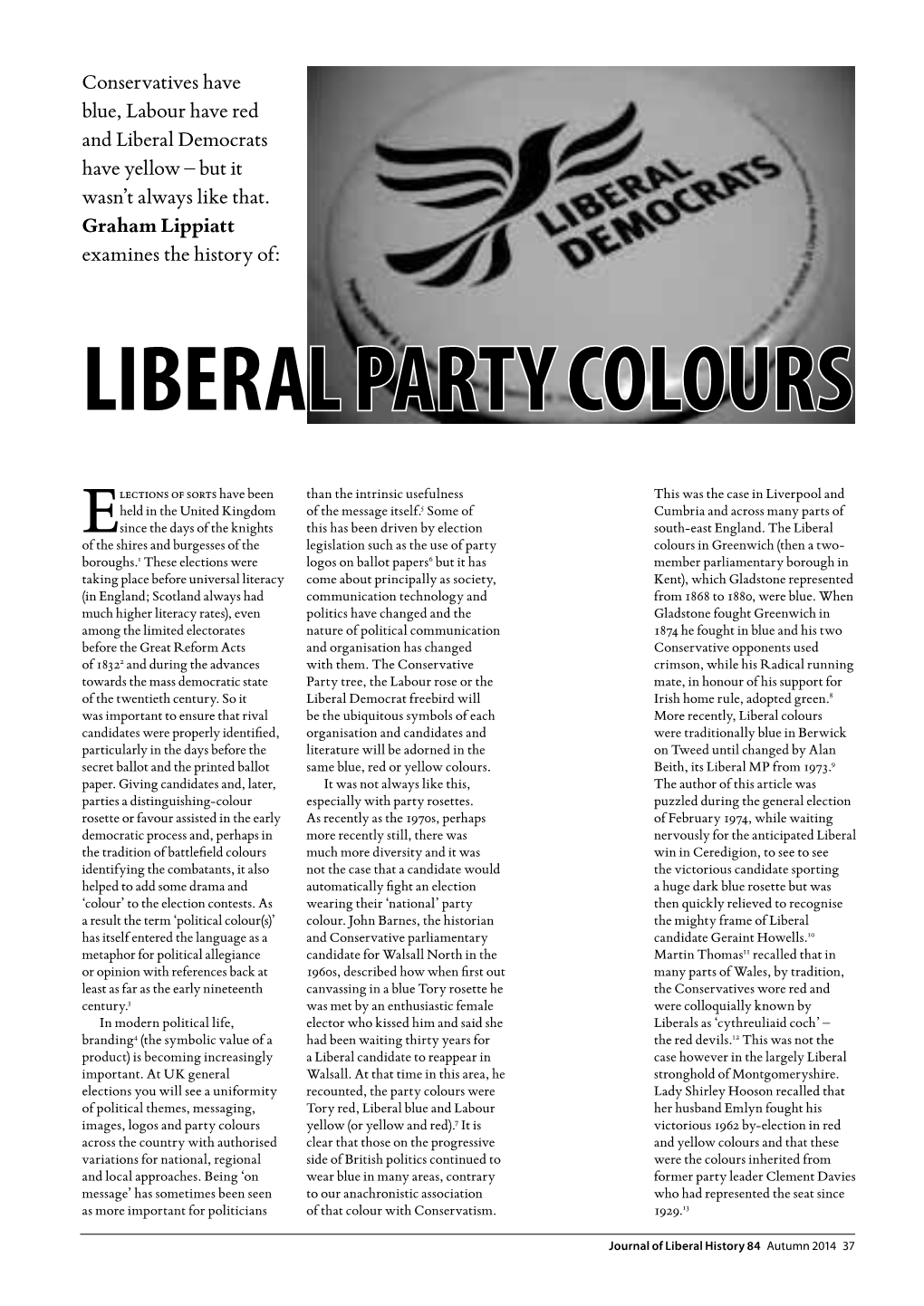 Liberal Party Colours