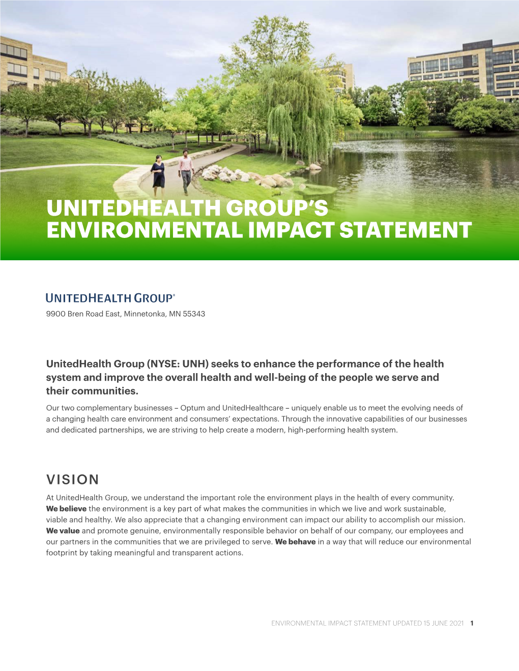 Unitedhealth Group's Environmental Impact Statement