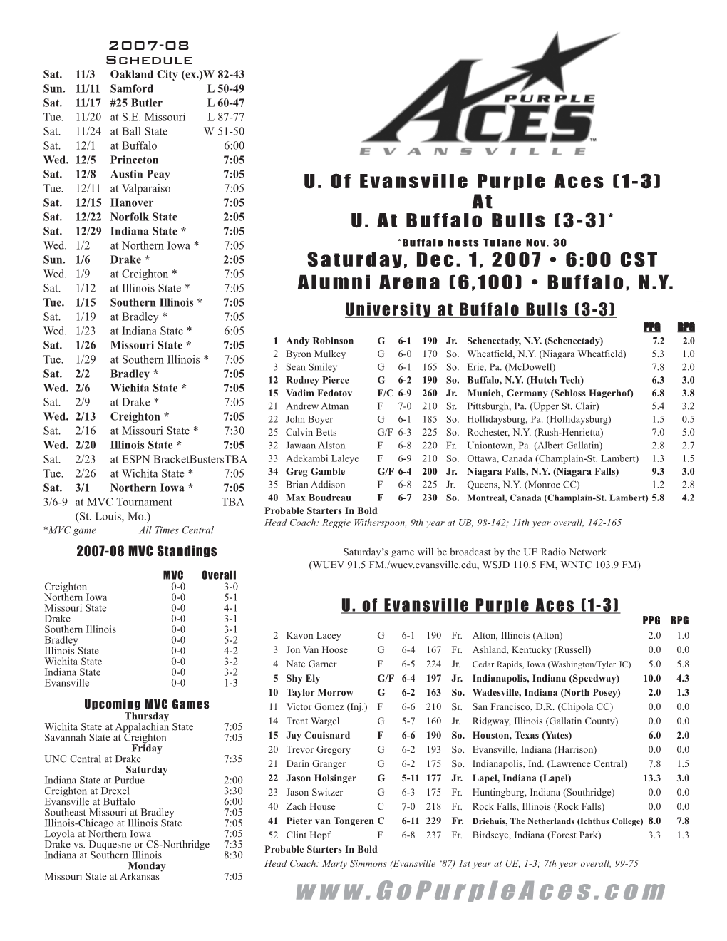 Game Notes 2-11-07