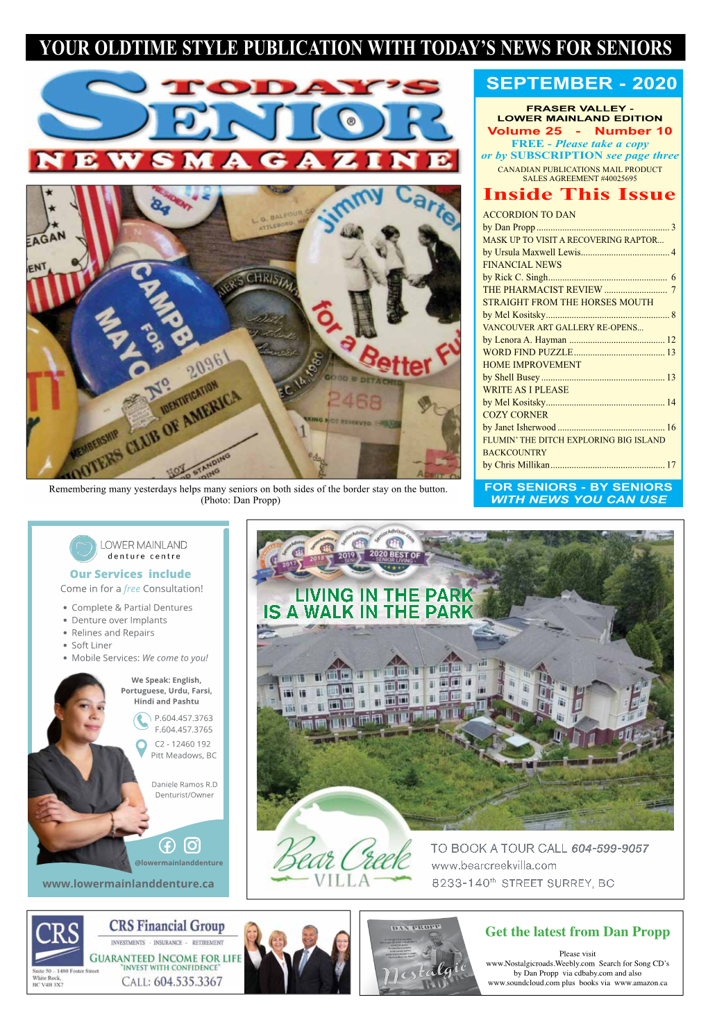 Your Oldtime Style Publication with Today's News for Seniors