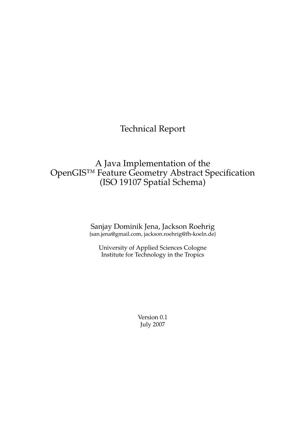 (Iso19107) of the Open Geospatial Consortium