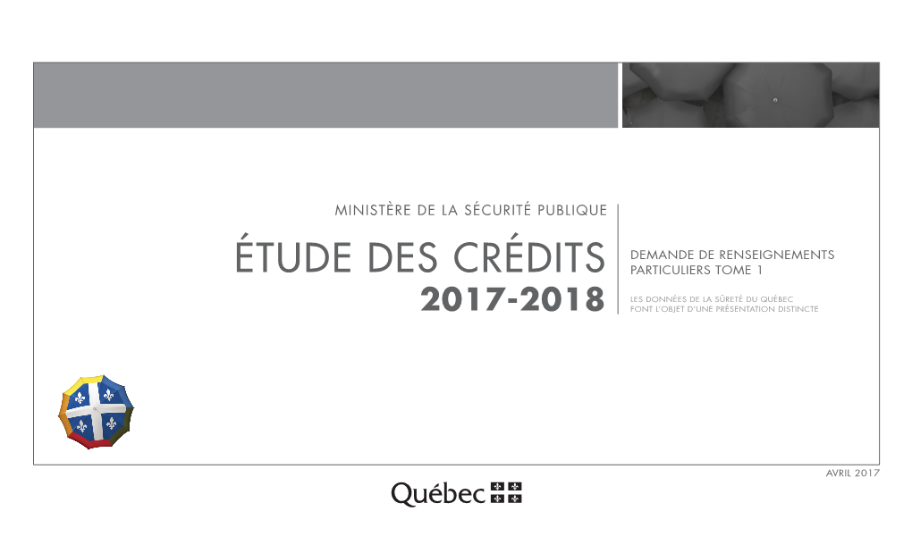 Étude Des Crédits Particuliers Tome 1