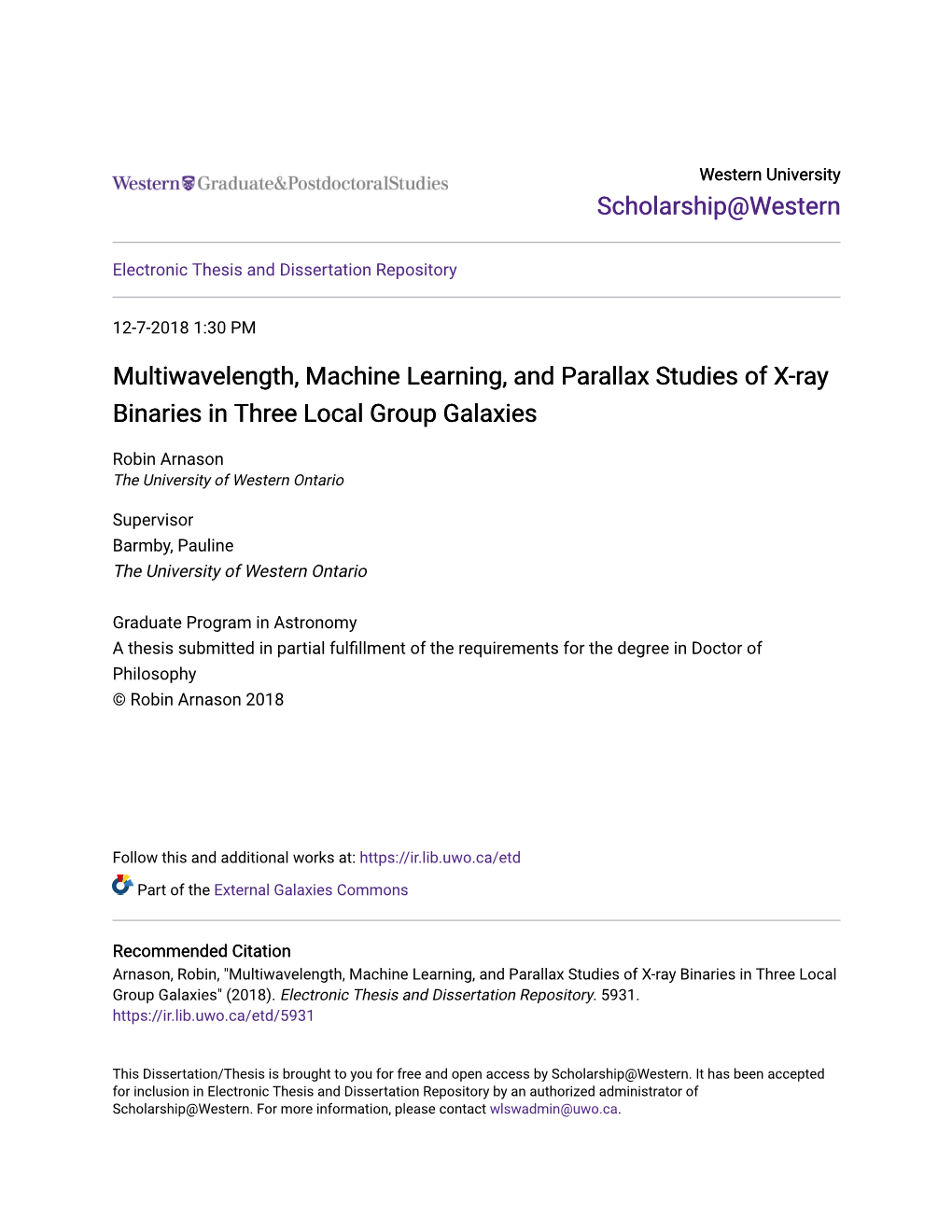 Multiwavelength, Machine Learning, and Parallax Studies of X-Ray Binaries in Three Local Group Galaxies