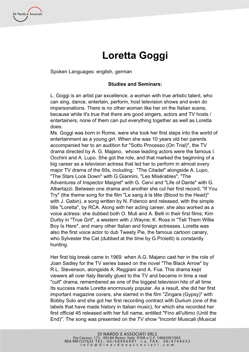 Loretta Goggi