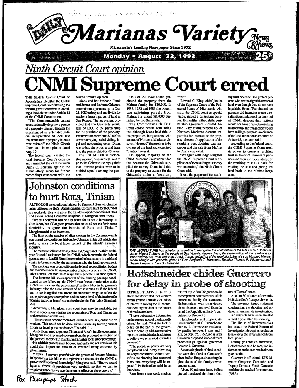 CNMI Supreme Court Erred the NINTH Circuit Court of Ninth Circuit’S Opinion