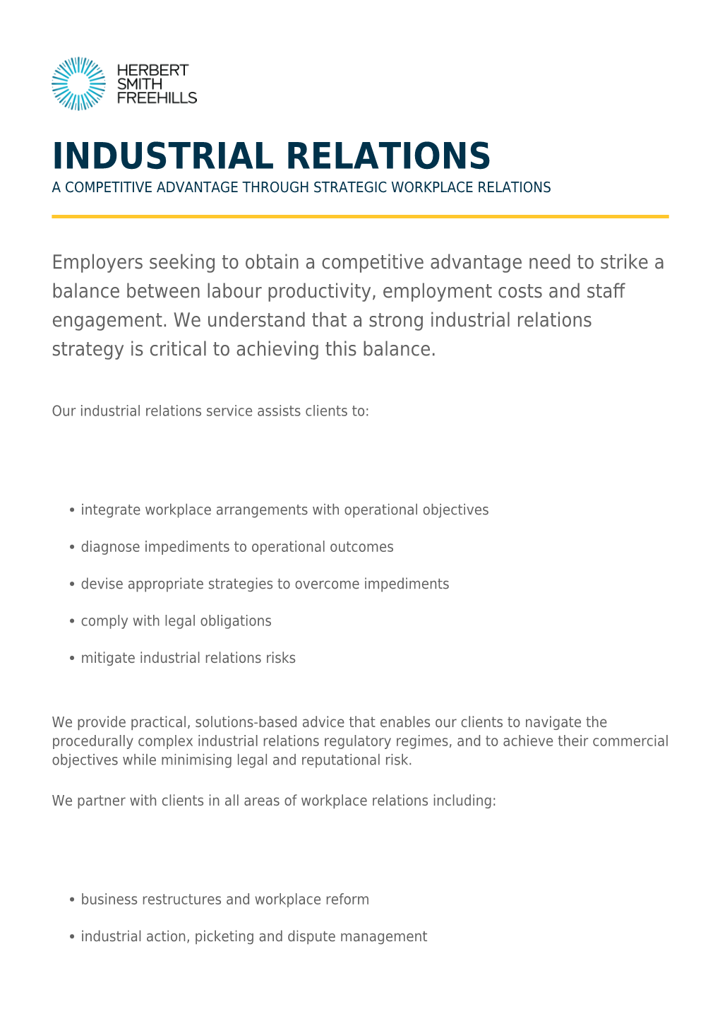 Industrial Relations a Competitive Advantage Through Strategic Workplace Relations