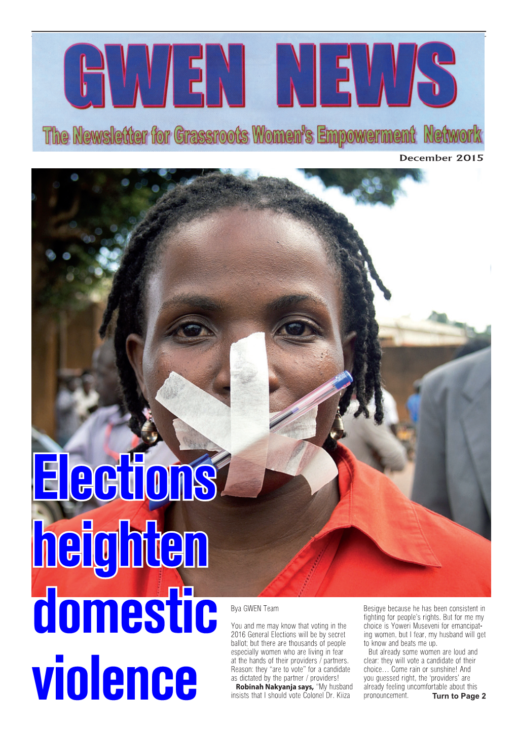 Elections Heighten Domestic Violence