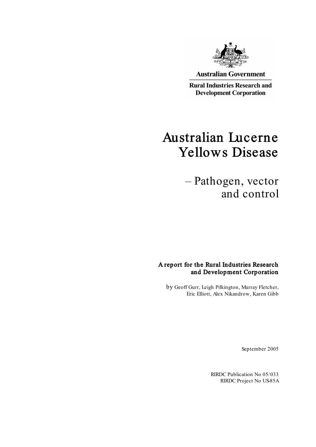 Australian Lucerne Yellows Disease