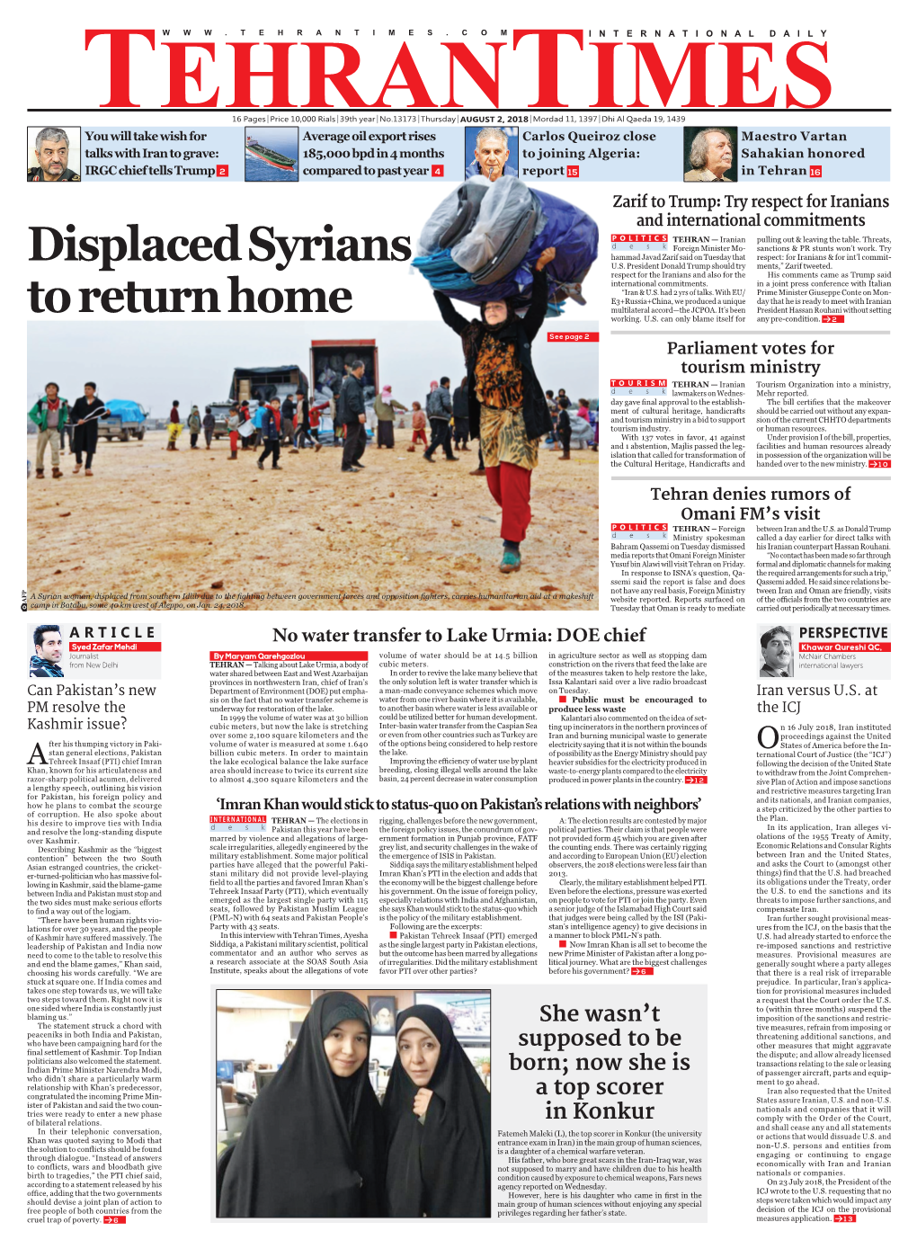 Displaced Syrians to Return Home, ISNA Reported