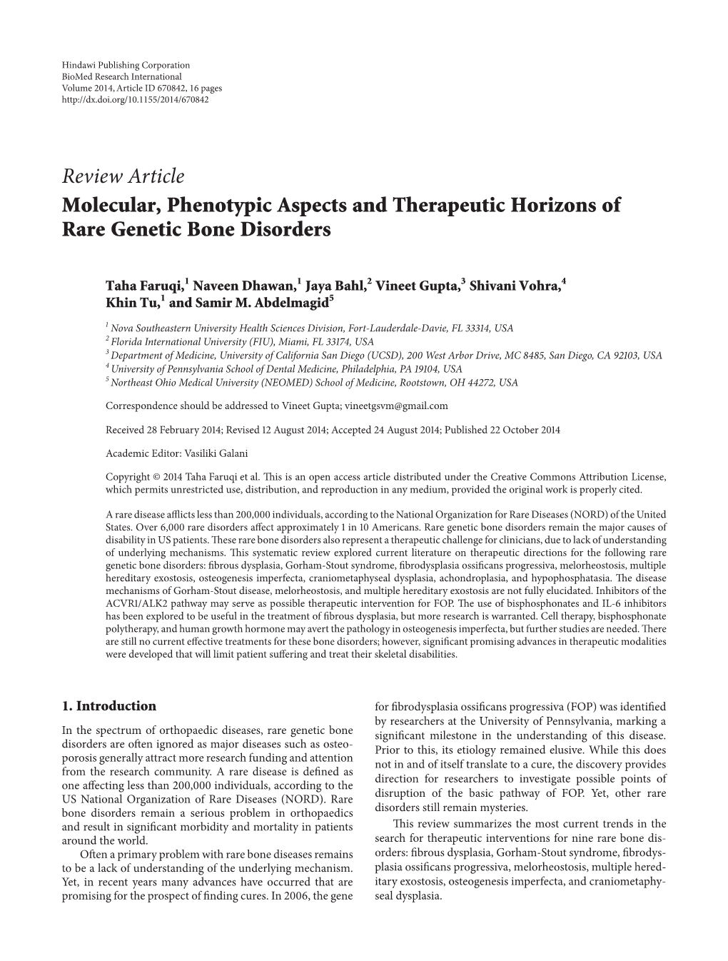 Molecular, Phenotypic Aspects and Therapeutic Horizons of Rare Genetic Bone Disorders