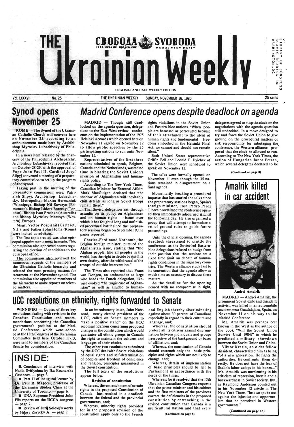 The Ukrainian Weekly 1980