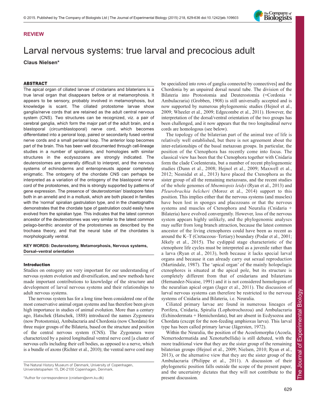 Larval Nervous Systems