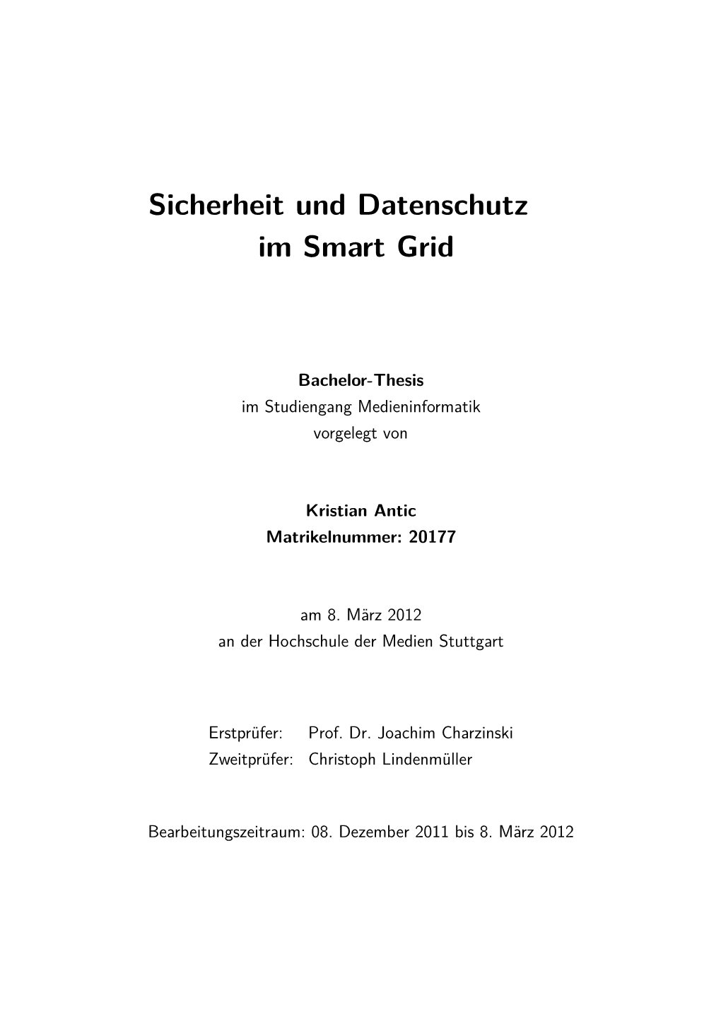 Sicherheit Und Datenschutz Im Smart Grid