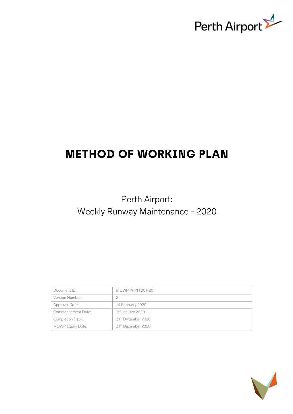 Method of Working Plan