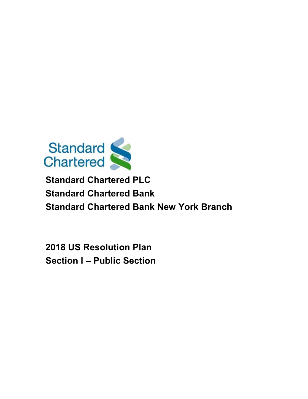 Standard Chartered Bank Standard Chartered Bank New York Branch