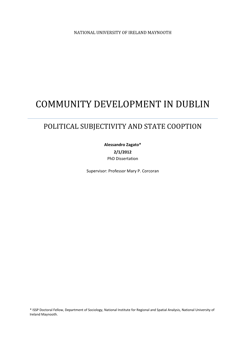 Community Development in Dublin