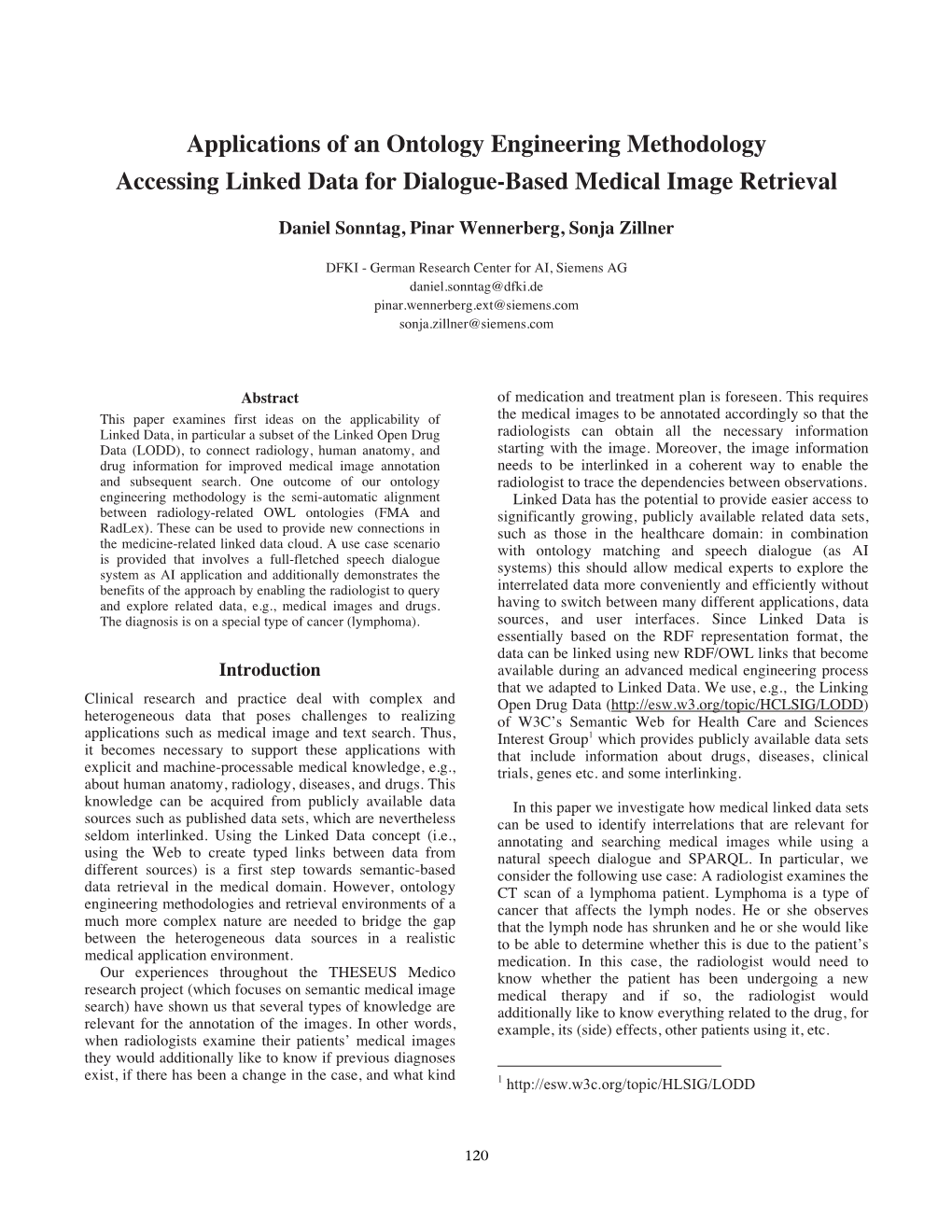 Applications of an Ontology Engineering Methodology Accessing Linked Data for Dialogue-Based Medical Image Retrieval