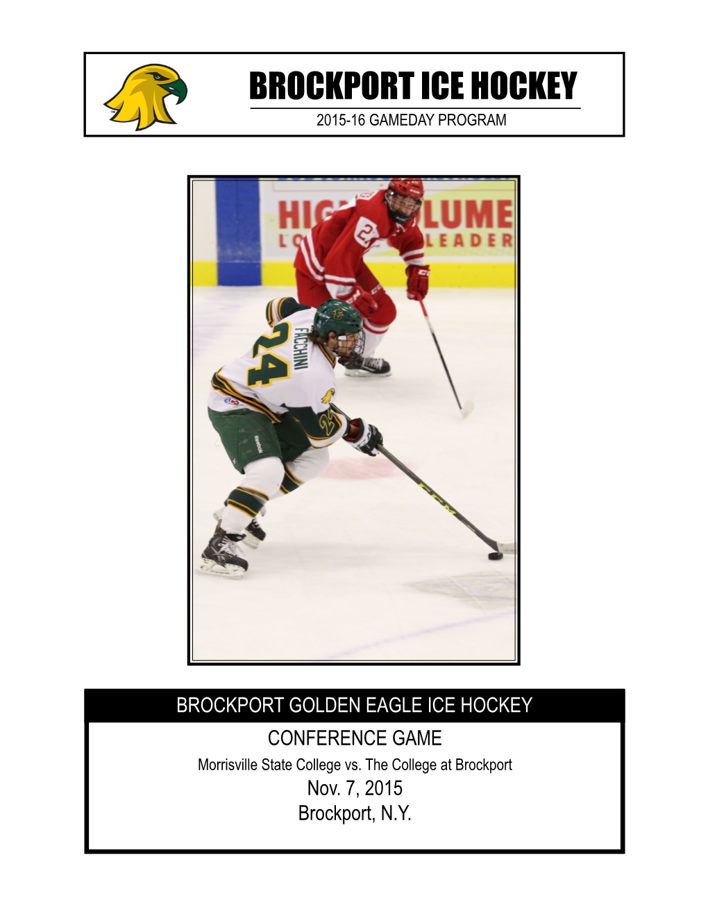 Brockport Ice Hockey 2015-16 Gameday Program