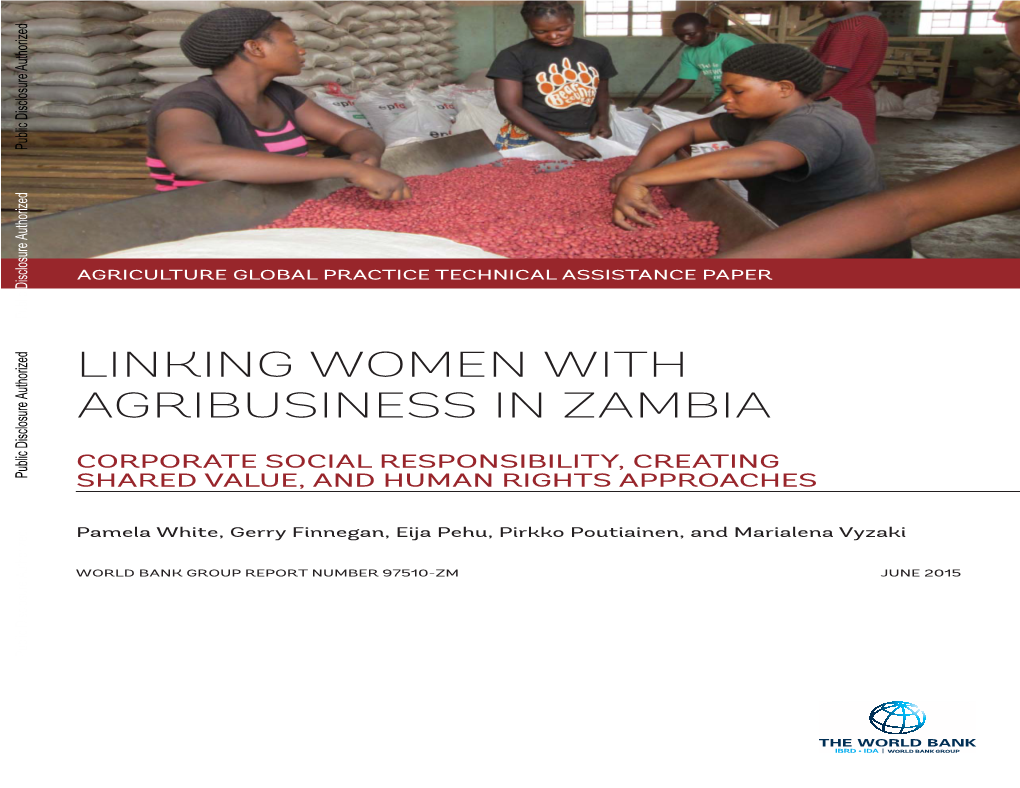 Linking Women with Agribusiness in Zambia: Corporate Social