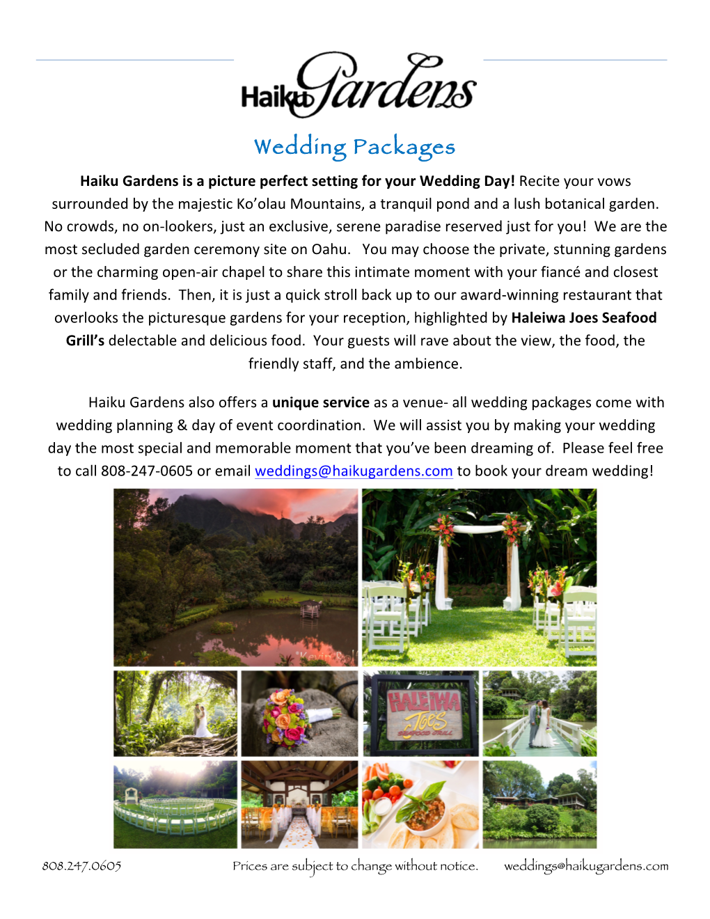 Wedding Packages