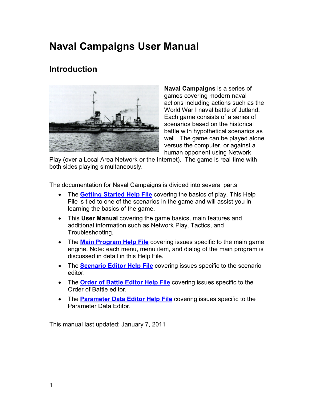 Naval Campaigns User Manual