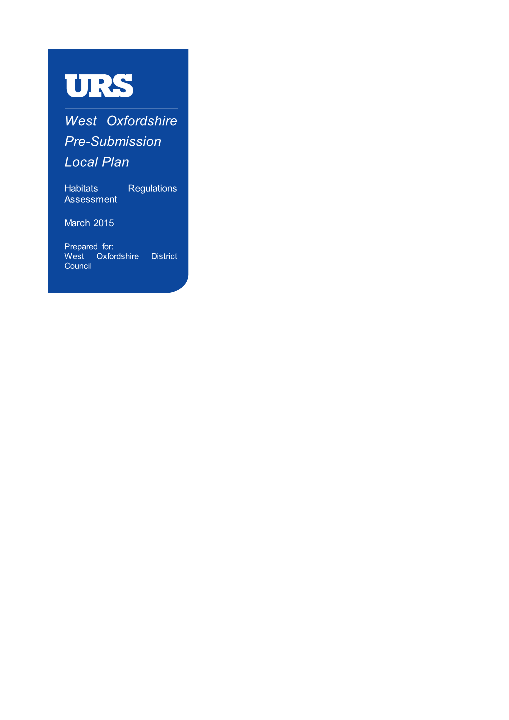 West Oxfordshire Habitat Regulations