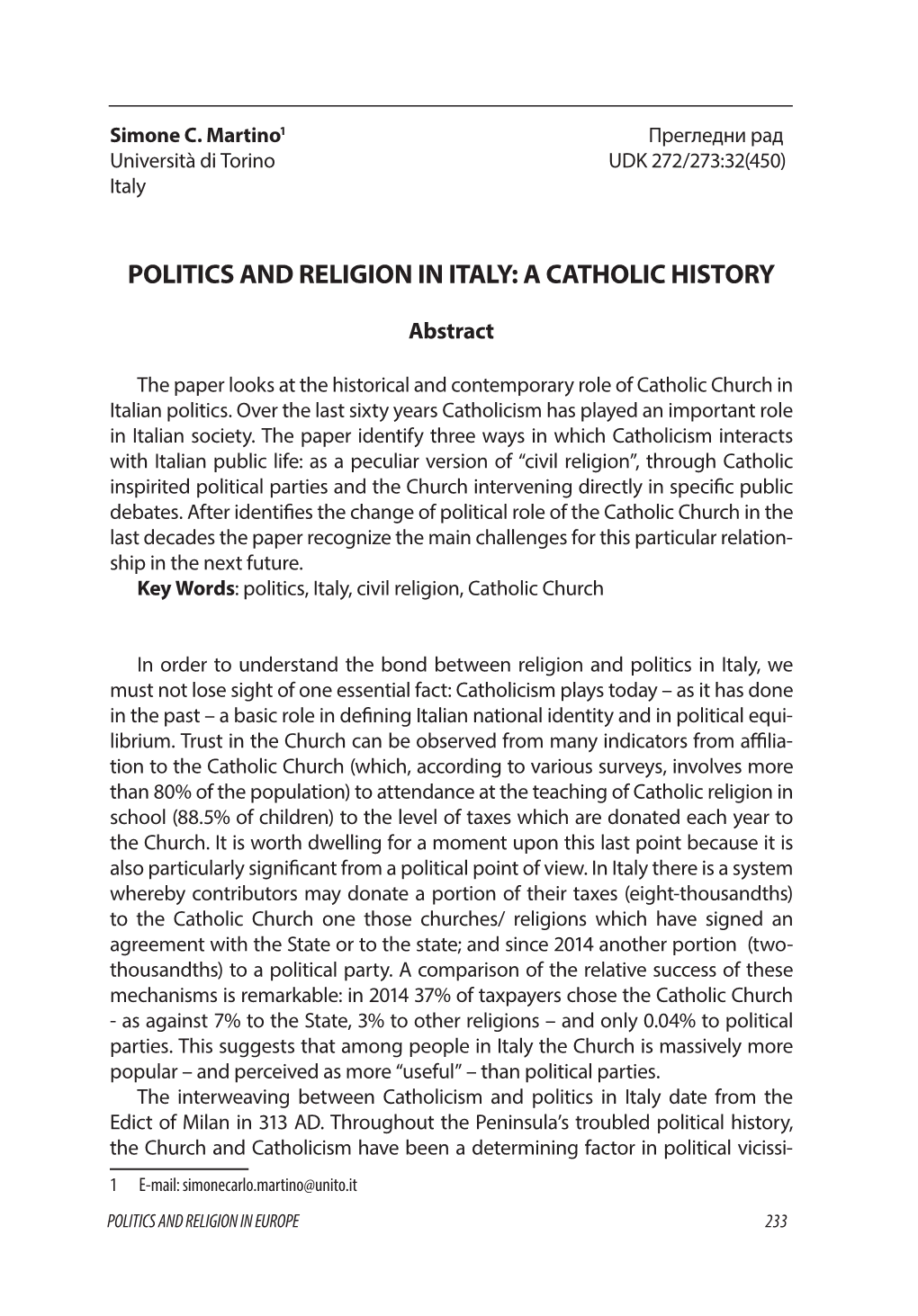 A Catholic History