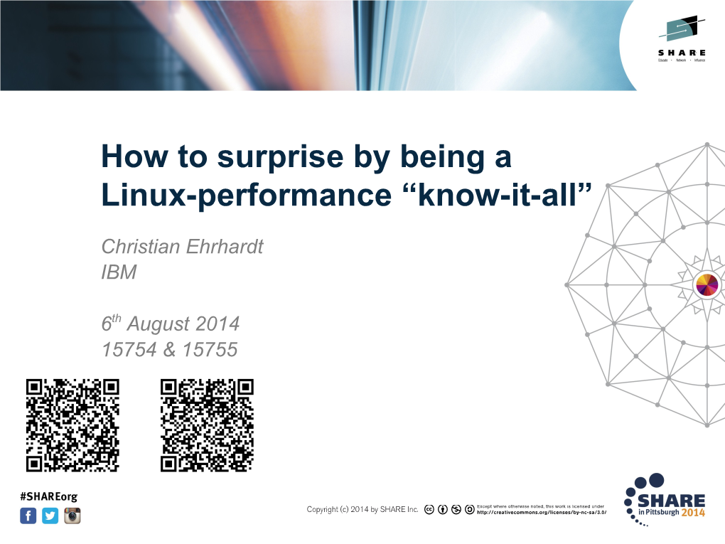 How to Surprise by Being a Linux Performance Know-It-All