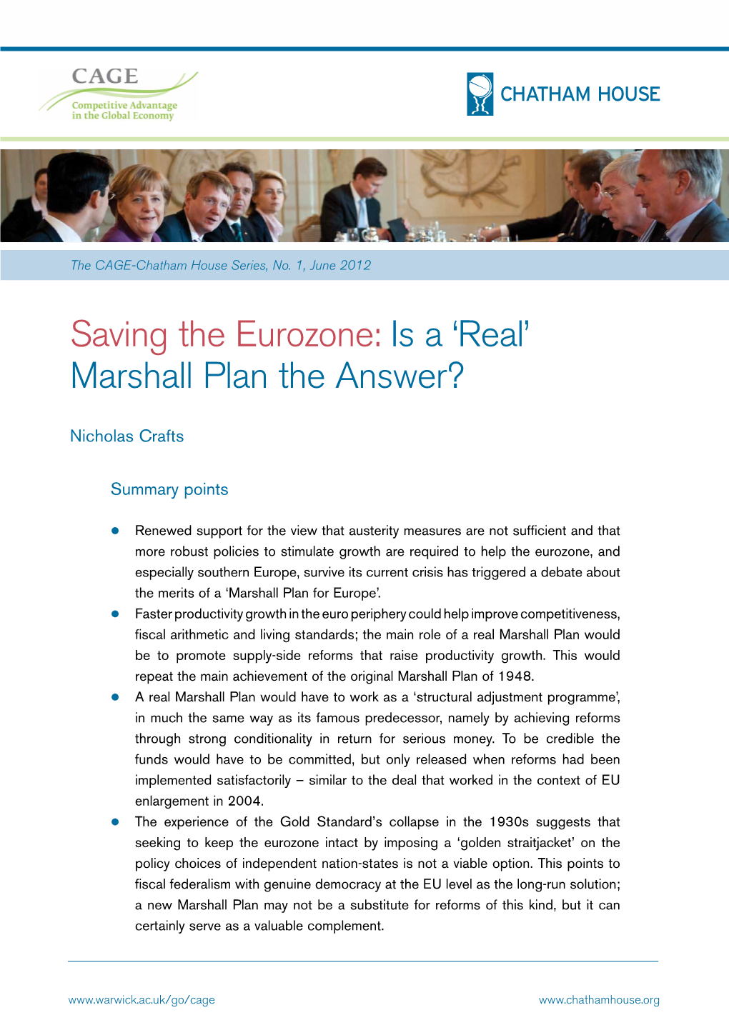 Marshall Plan the Answer?