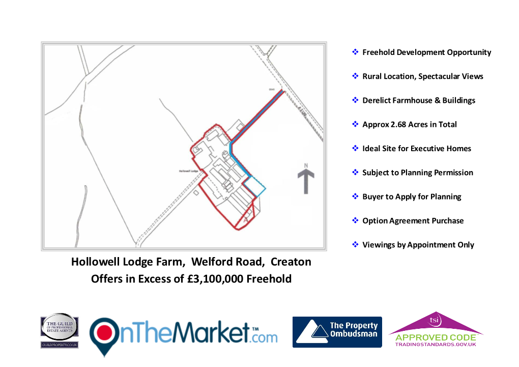 Hollowell Lodge Farm, Welford Road, Creaton Offers in Excess Of