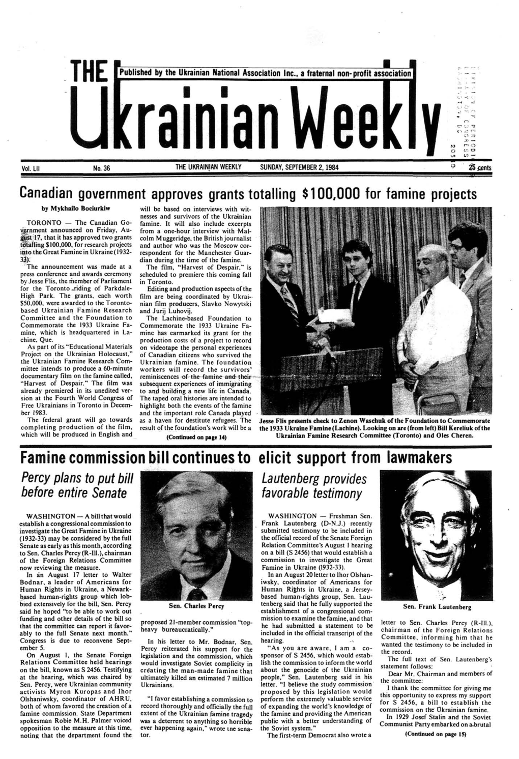 The Ukrainian Weekly 1984, No.36