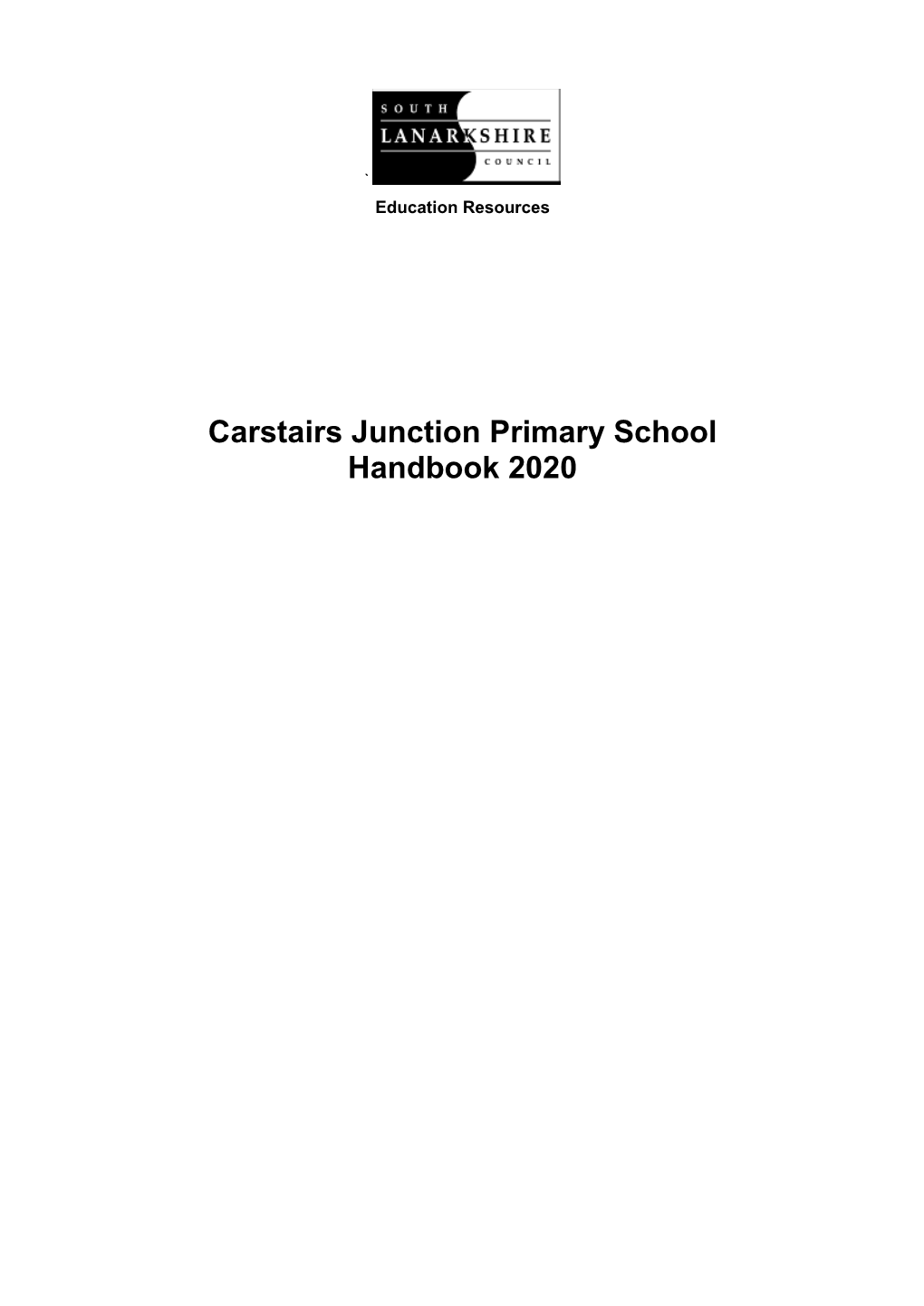 Carstairs Junction Primary School Handbook 2020