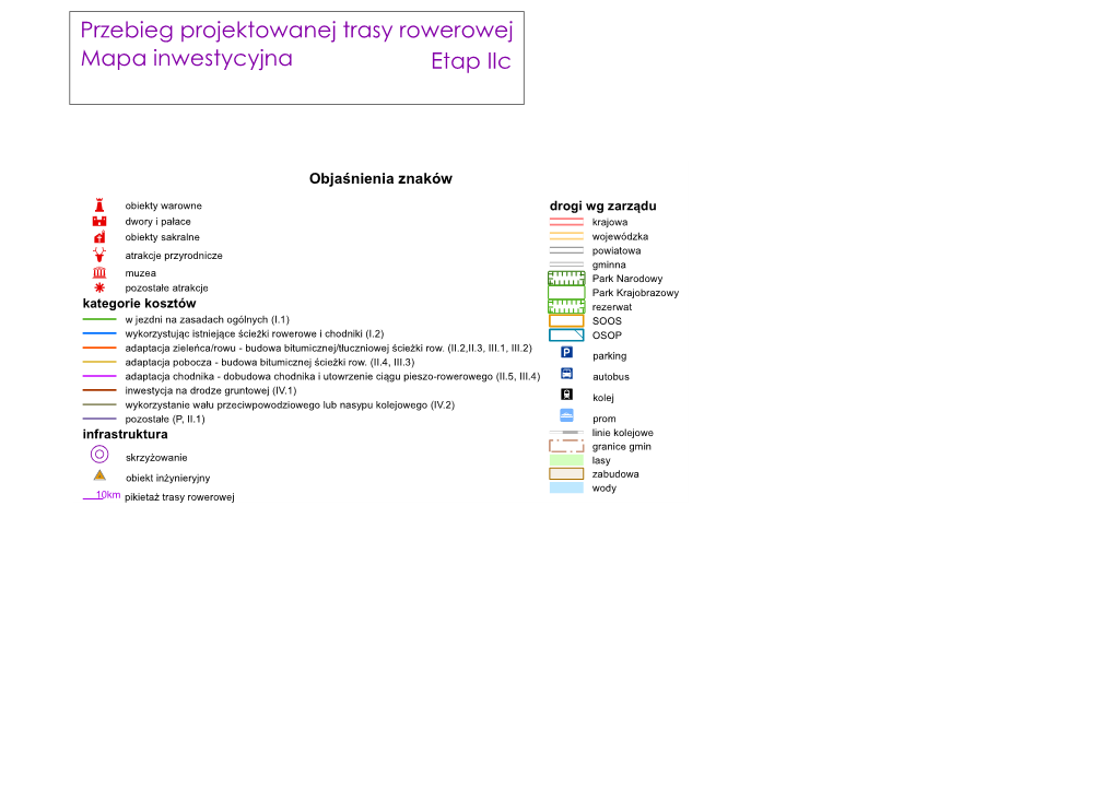 Mapa Inwestycyjna Projektu Trasy Rowerowej