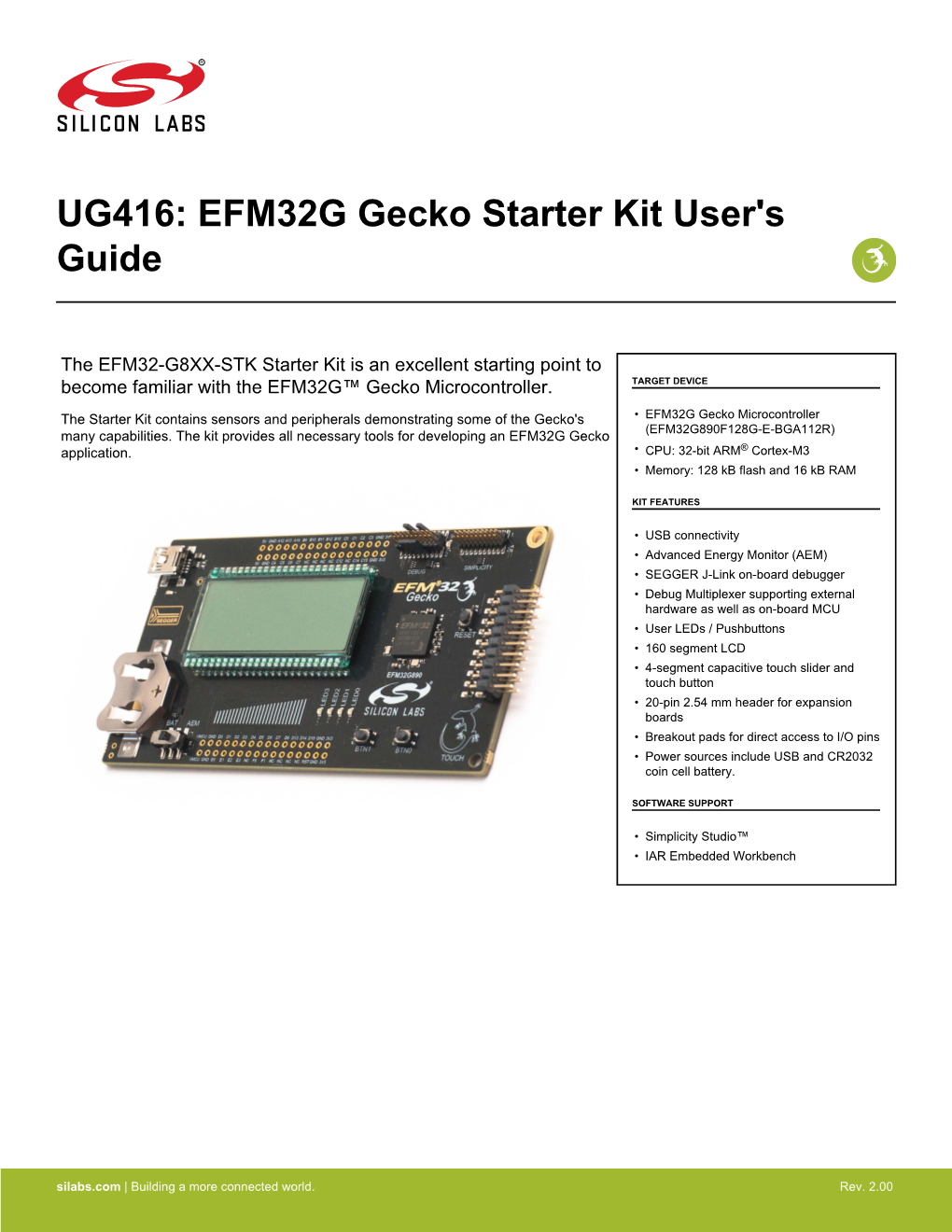 UG416: EFM32 Gecko Starter Kit User's Guide