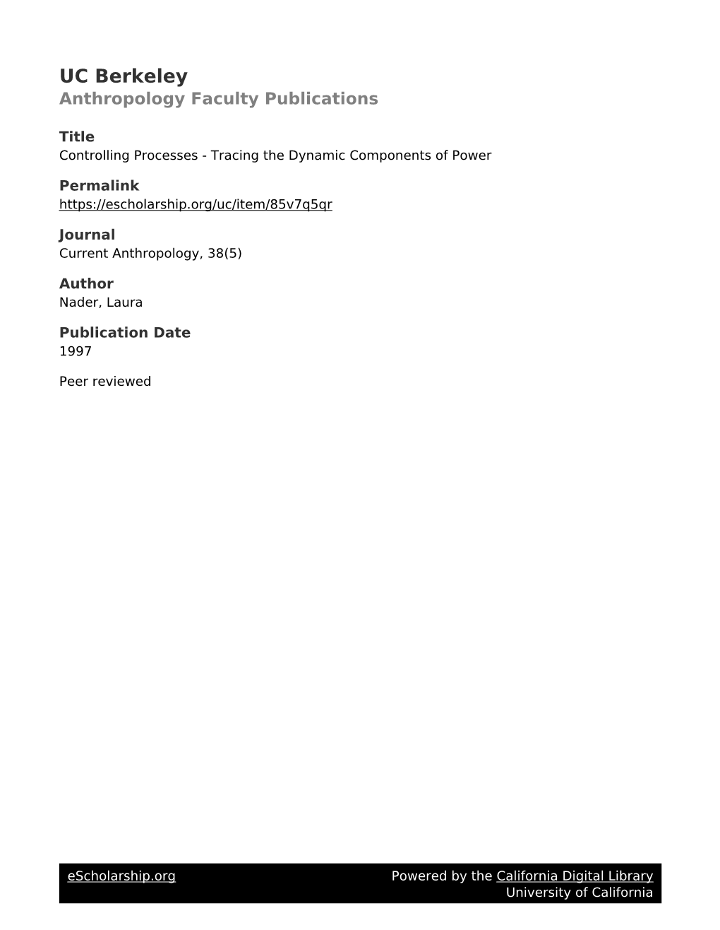 Controlling Processes - Tracing the Dynamic Components of Power