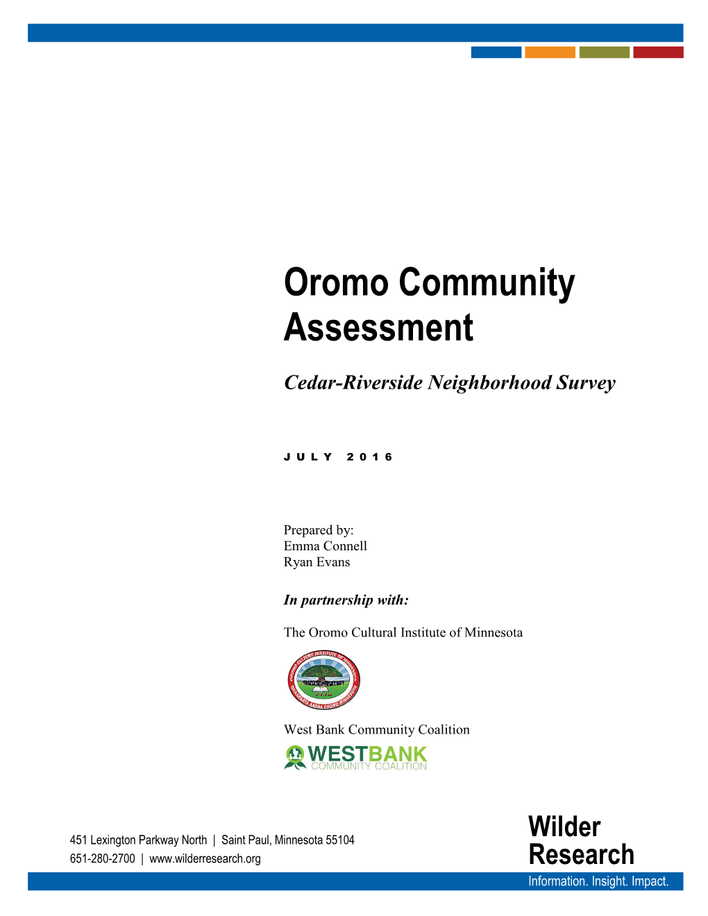 Oromo Community Assessment