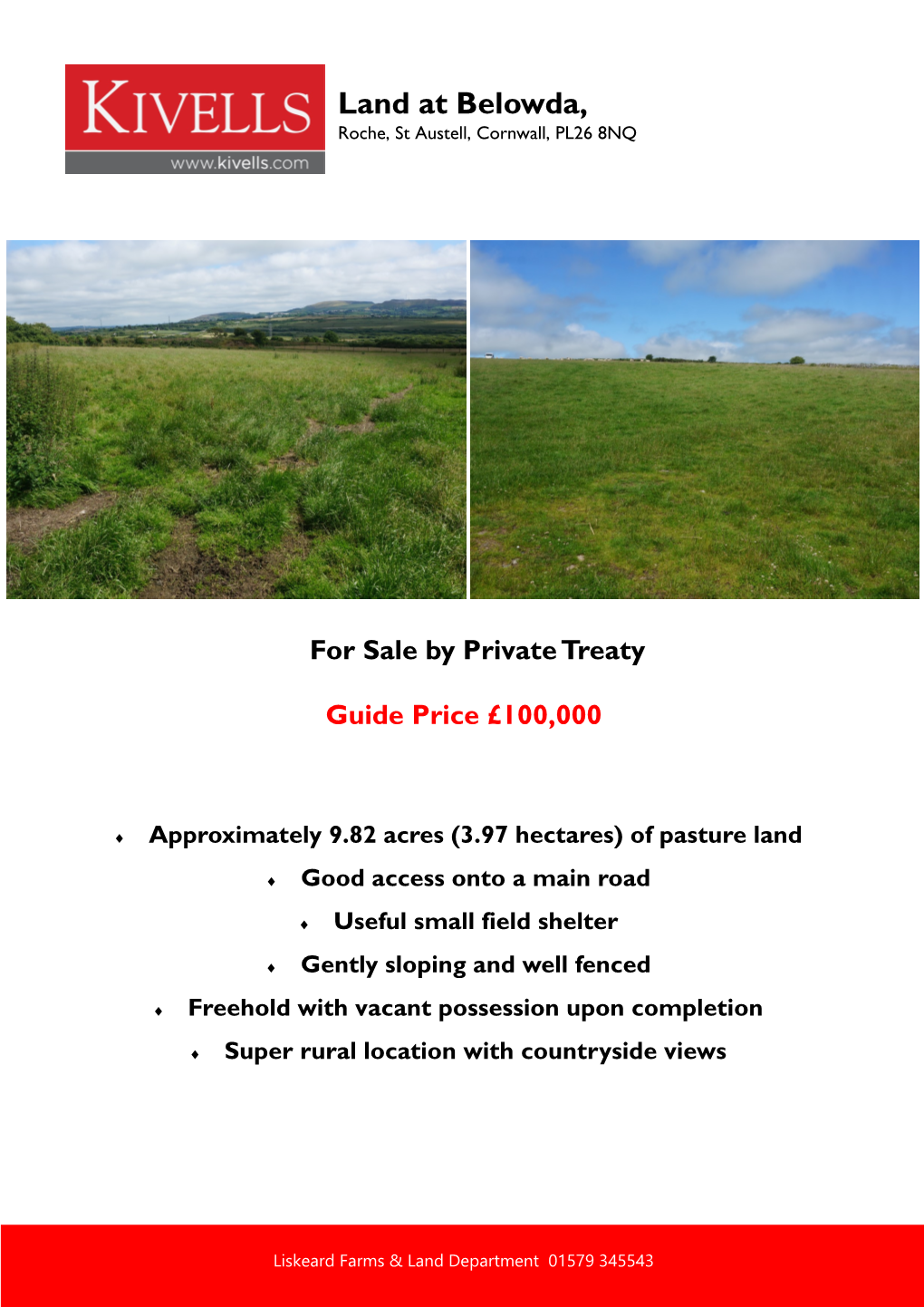 Land at Belowda, Roche, St Austell, Cornwall, PL26 8NQ