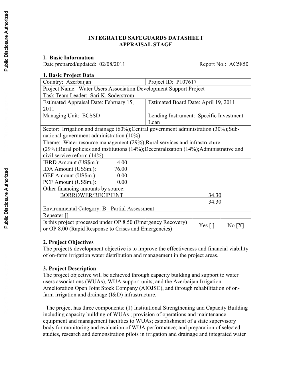 World Bank Document