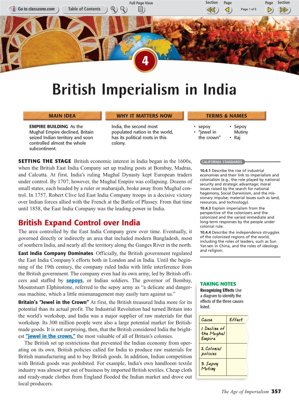 British Imperialism in India