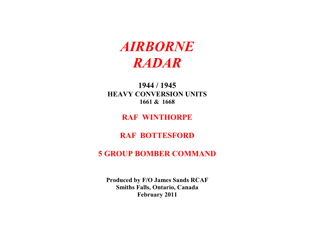 Airborne Radar