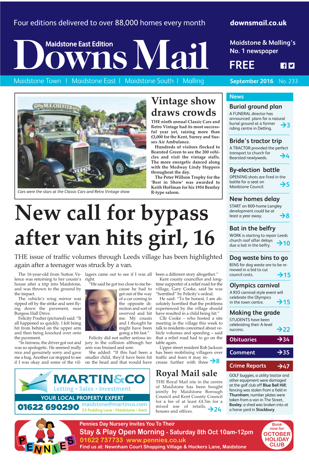 New Call for Bypass After Van Hits Girl, 16