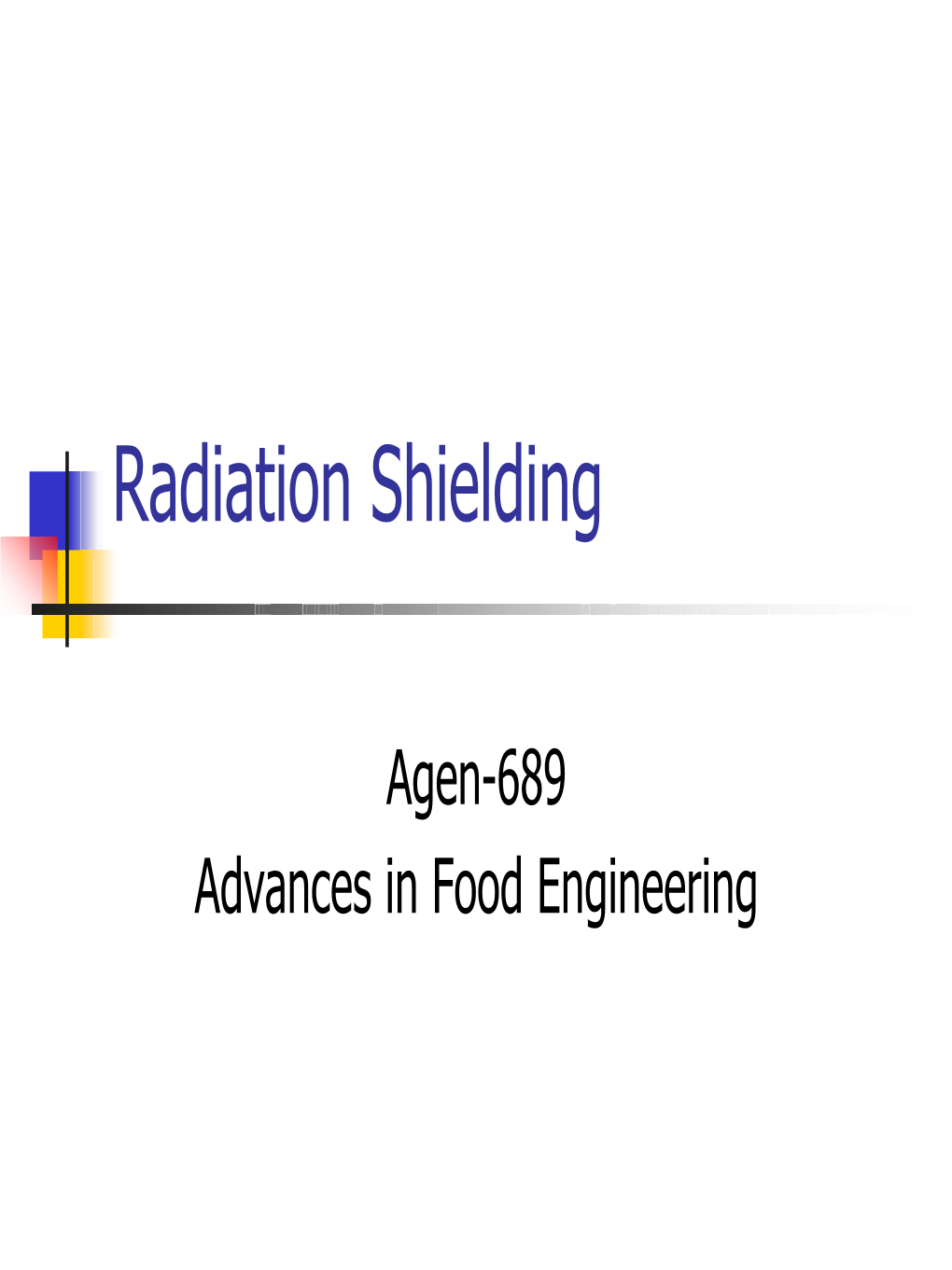 Radiation Shielding