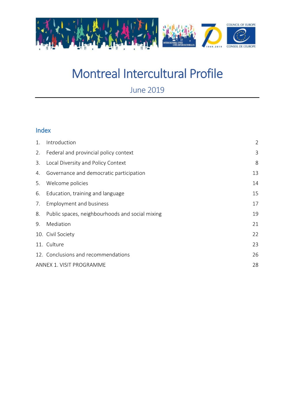 Montreal Intercultural Profile June 2019