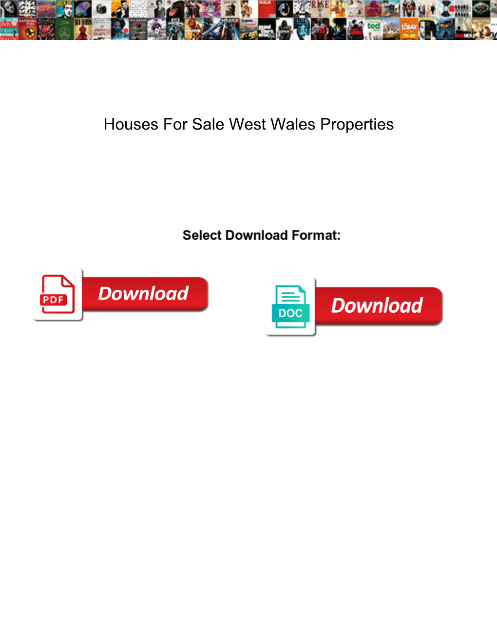 Houses for Sale West Wales Properties