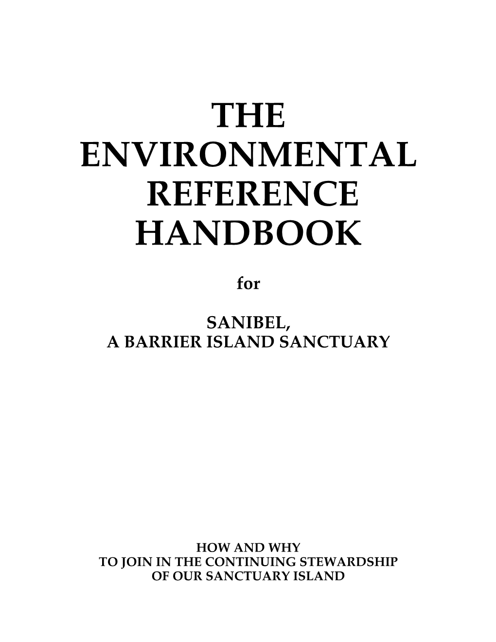 The Environmental Reference Handbook