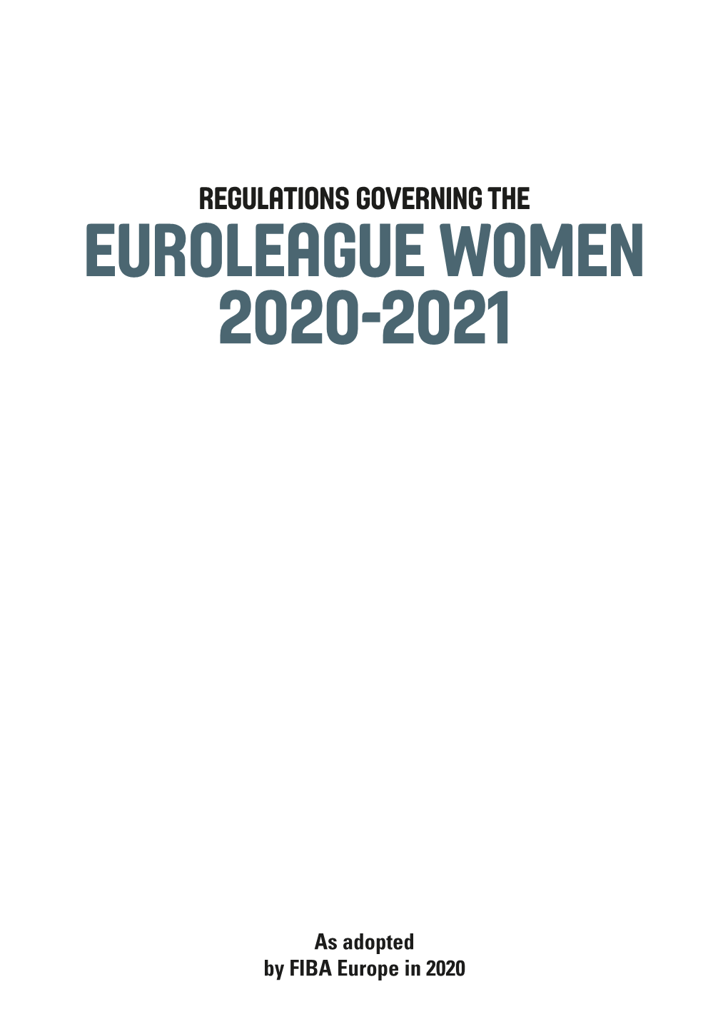 Euroleague Women 2020-2021